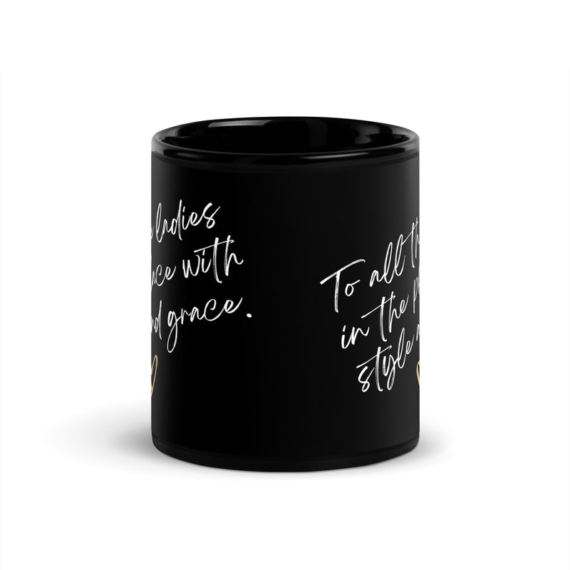 Style & Grace Black Glossy Mug - D'Mello Soul Apparel