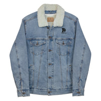 Embroidered Denim Sherpa Unisex Jacket